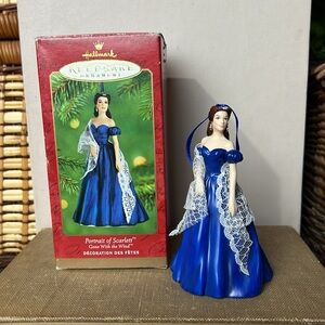 Hallmark Keepsake Ornament - Blue and White Holiday Decor Portrait of Scarlett